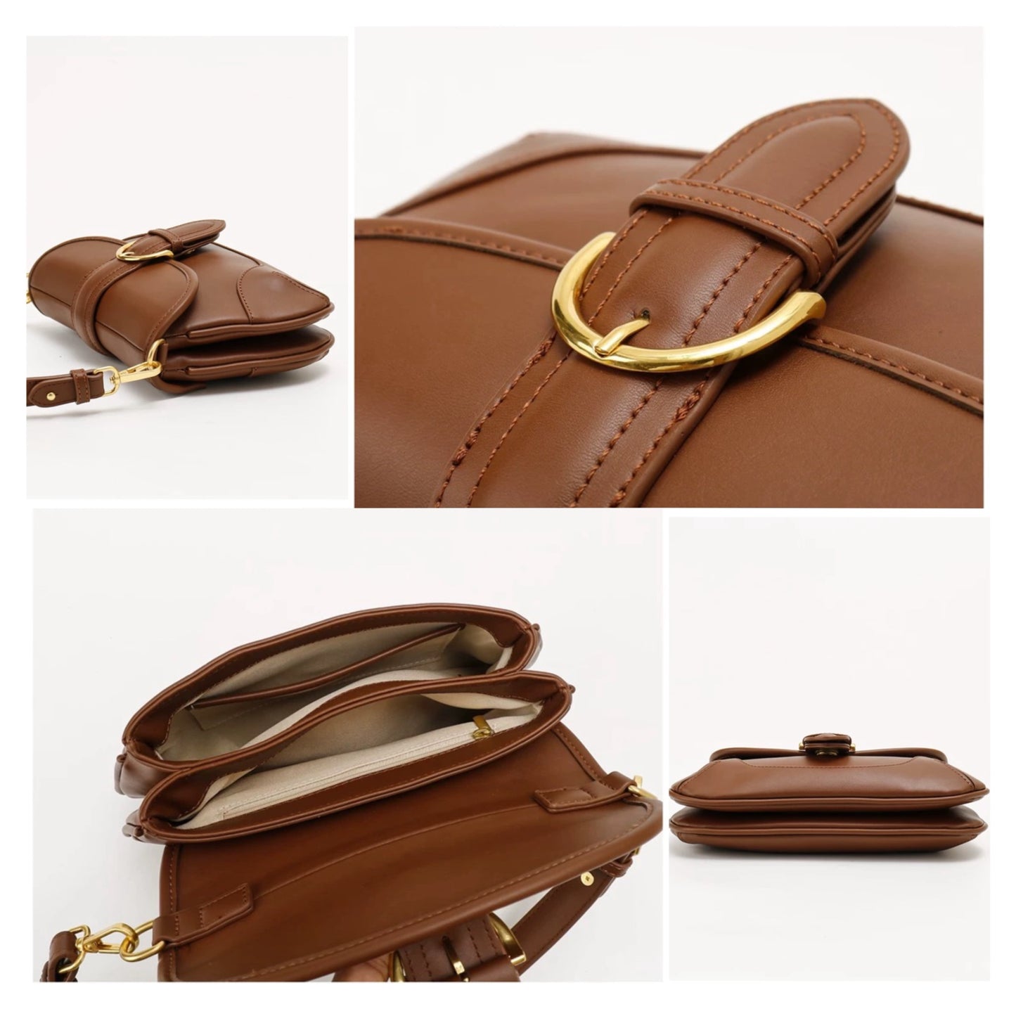 Women Buckle Shoulder Bag