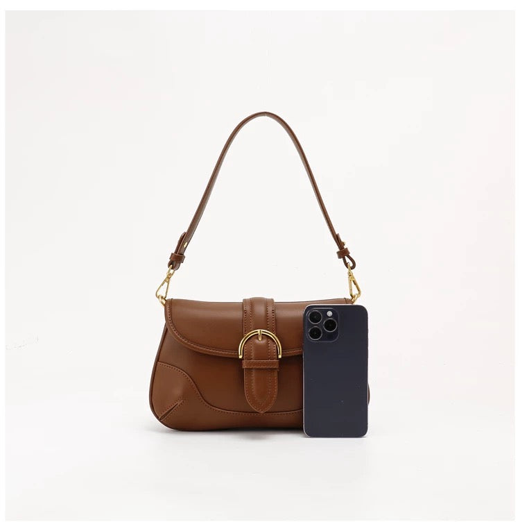 Women Buckle Shoulder Bag