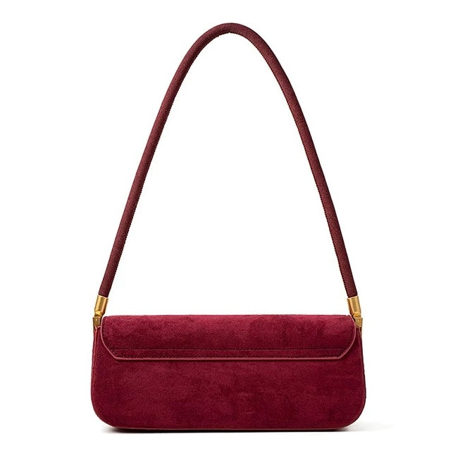 Women Suede Baguette Shoulder Bag