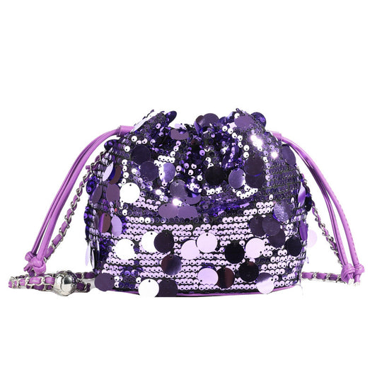 Women Sequin Bucket Bag