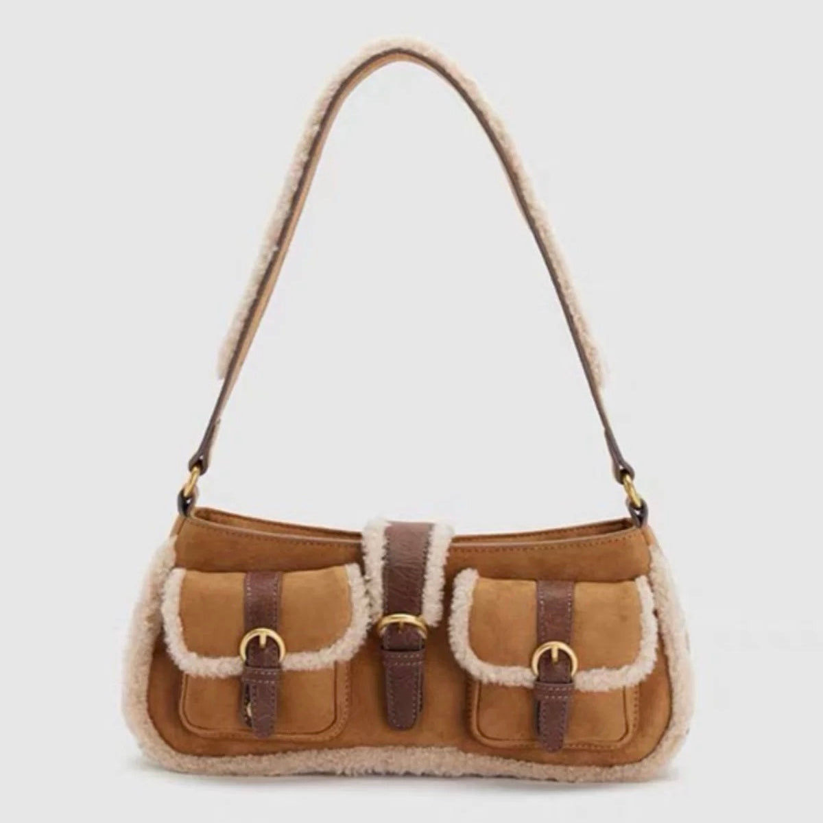 Women Suede Baguette Bag